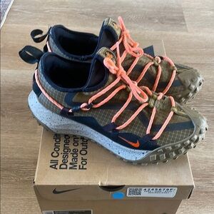 Nike Olive and Orange Trail Sneakers